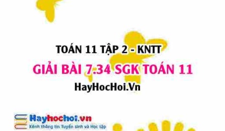 Bài 7.34 SGK Toán 11 Tập 2 Kết nối tri thức